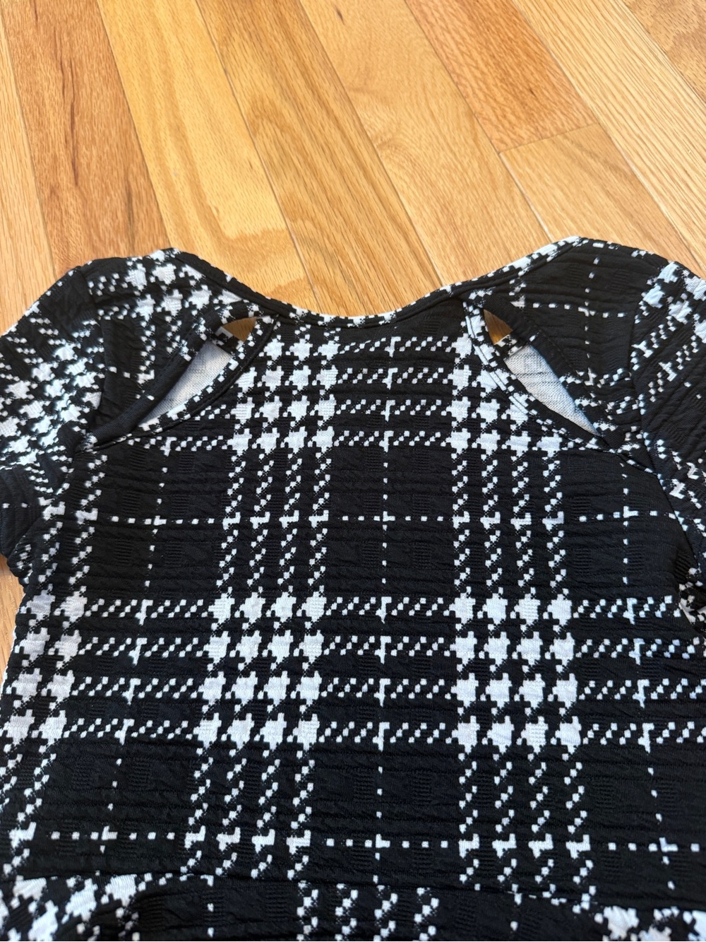 The Children's Place Black & White Plaid Long-Sleeve Dress for Kids - Picture 3 of 4